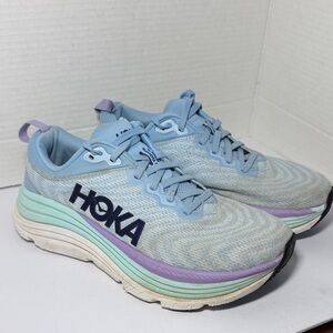 Hoka Women's Sky Blue and Purple Athletic Shoes Size 8B